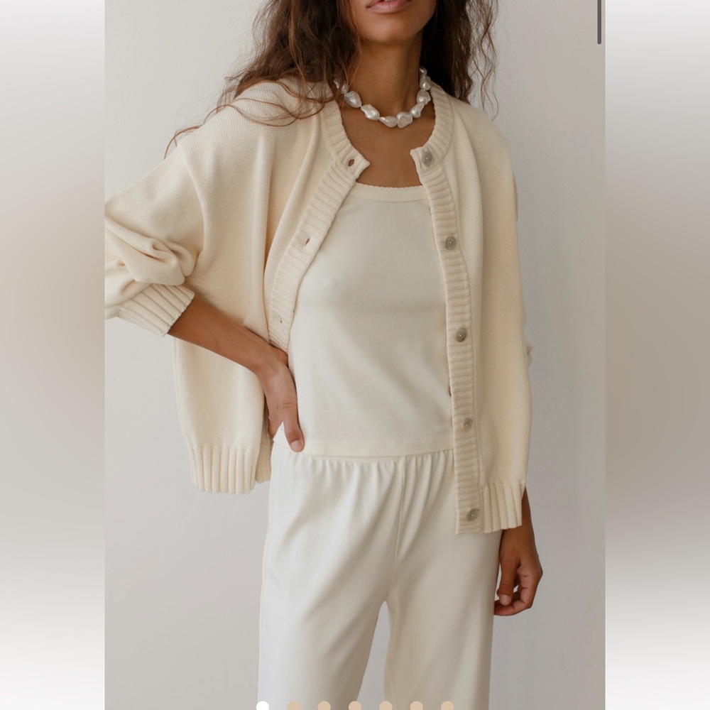NWOT DONNI The Cotton Knit Cardigan - Picture 3 of 8